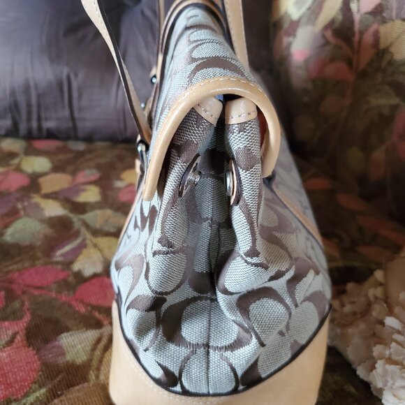 Coach Signature Jacquard with Leather Trim Satchel K3J-6648 - Picture 7 of 12